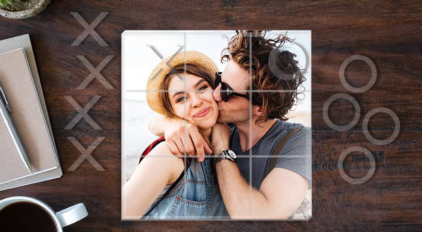 Acrylic Photo Tic Tac Toe Game Set